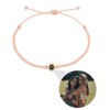 Photo projection friendship band with customised image in pink and gold by TrulyMineCo. Matching couple bracelet