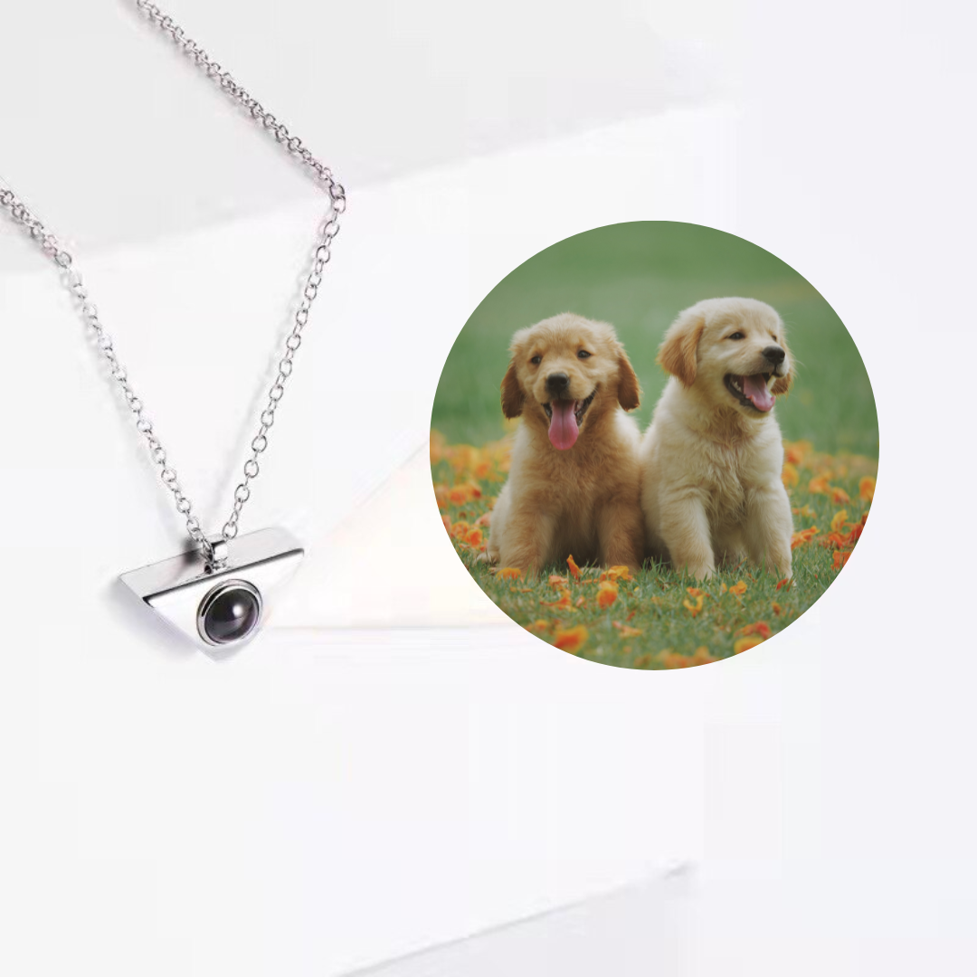 Sterling Silver Customized Photo Projection Buckhorn Pendant Necklace