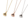 Heart projection necklace with customised image in silver, gold and rose gold by TrulyMineCo. Made of durable stainless steel or 925 silver and plated with 18K gold