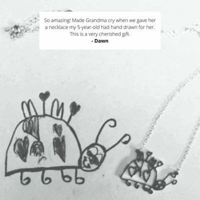 Children Drawing to Necklace in Silver Review by TrulyMineCo