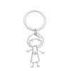 Children Drawing to Keychain in Silver