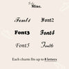 Shoelace charms custom fonts by TrulyMineCo